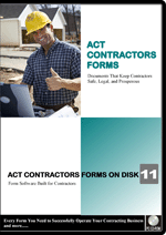 ACT Contractors Forms on Disk Software is on sale now!