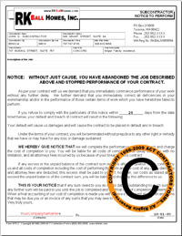 subcontractor bid form