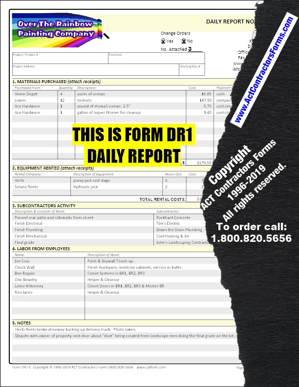 Painting Contractor Business Forms
